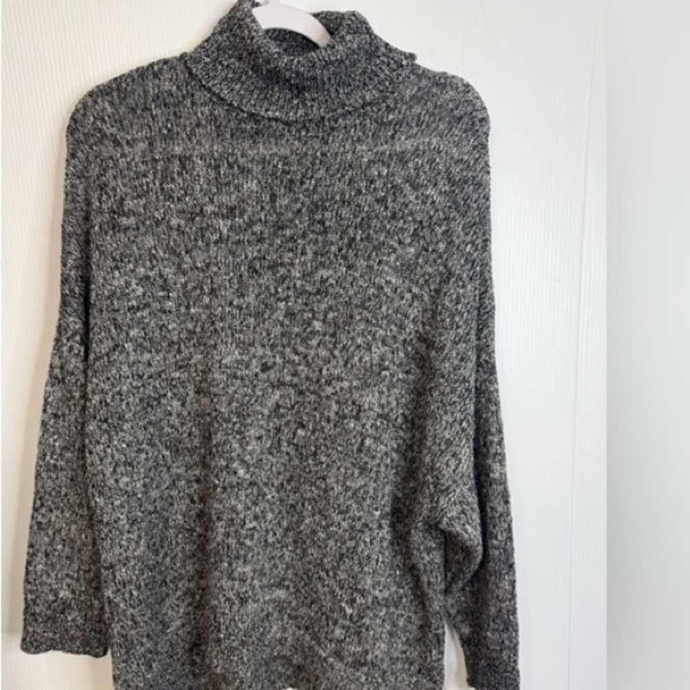 Mango Charcoal Cowl Neck Sweater